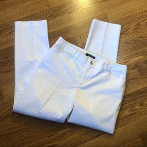 Lauren Ralph Lauren White dress pants pixie crop!